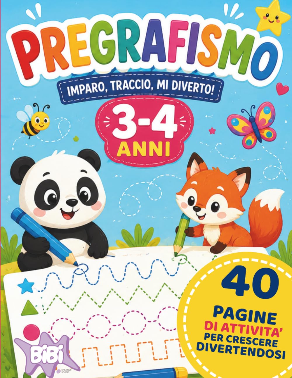 Pregrafismo 3-4 Anni: 40 Attività Divertenti per Imparare a Tracciare Linee, Forme e Percorsi