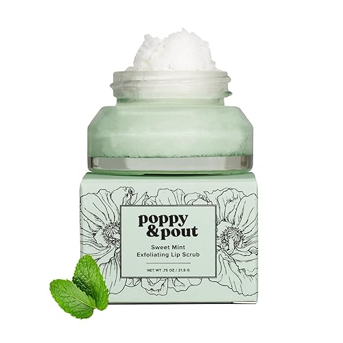 Miniatura 6 de Poppy & Pout Exfoliante labial natural, tratamiento labial exfoliante, en frascos de vidrio reciclables rellenos a mano, sin crueldad (durazno de