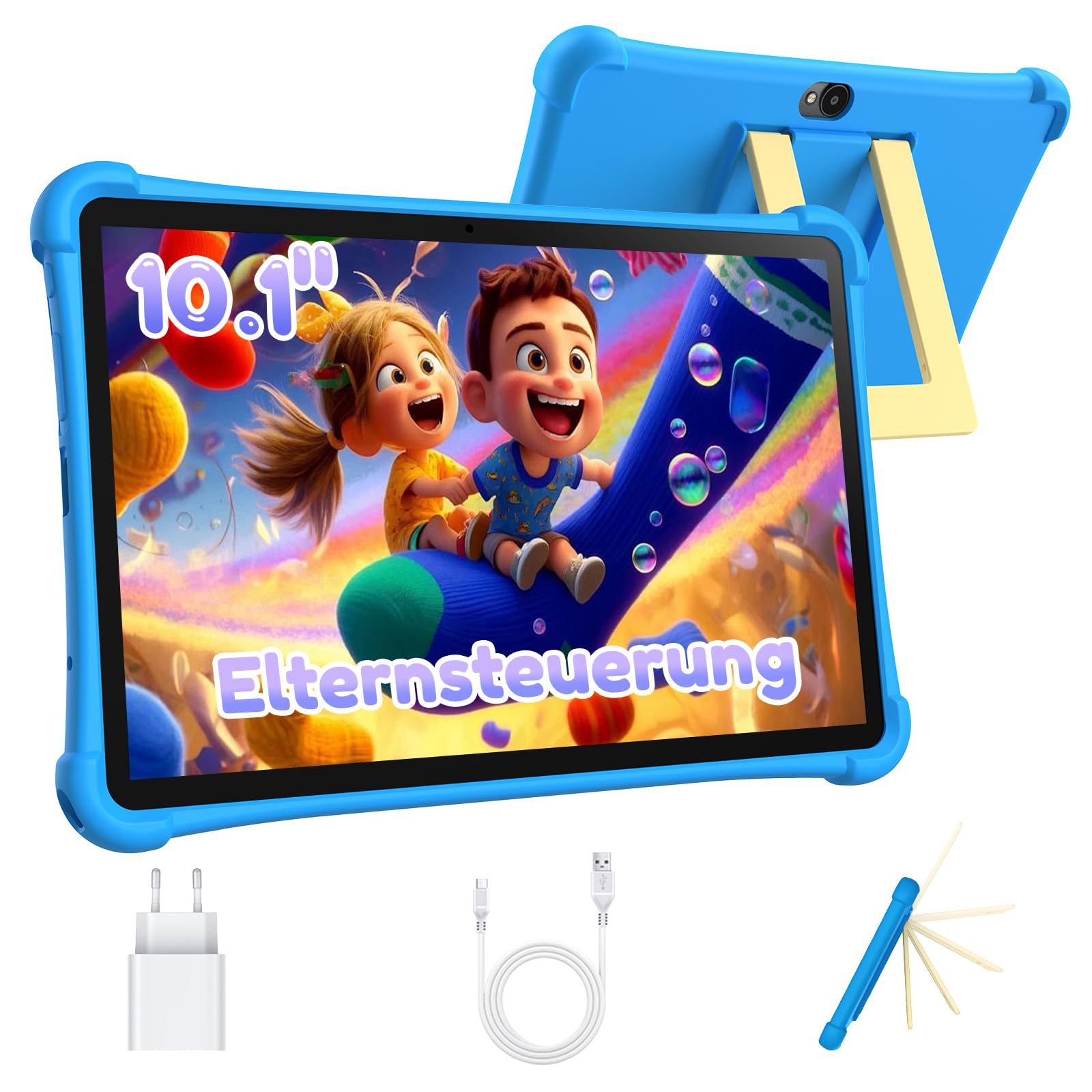 ALLDOCUBE 10-Zoll LTE-Kindertablet, iWaWa Kinderschutz, Android 15, Blau | 7GB RAM+64GB ROM (512GB TF), 5500mAh, 4G-Telefonie, GPS, Stoßfeste Schutzhülle, iPlay 70 SE