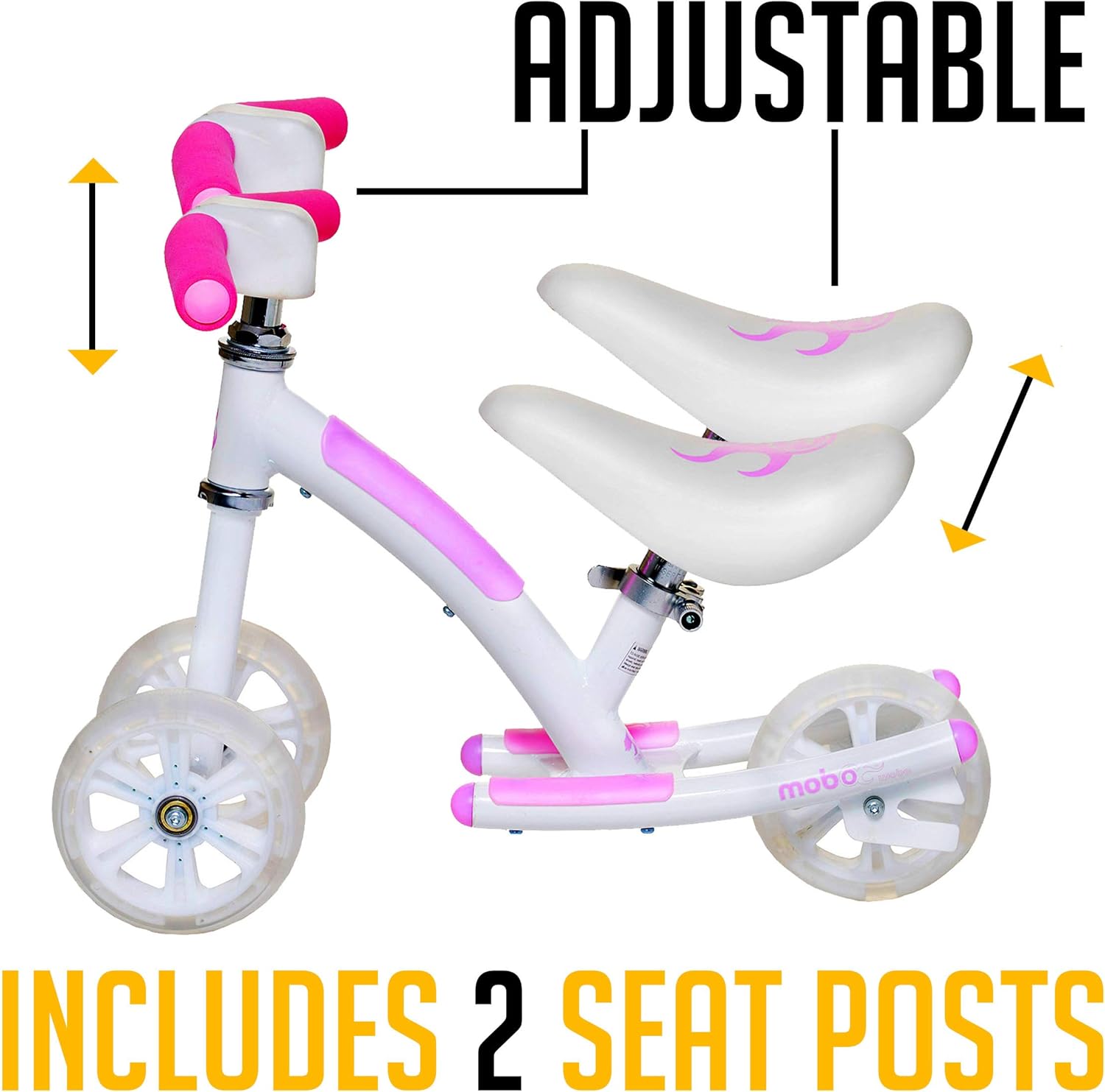 Buу 1 gеt 1 Mobo Cruiser Wobo Rocking Horse Ride On & Baby Balance Bike Pink, seat height adjusts 11-19 inches