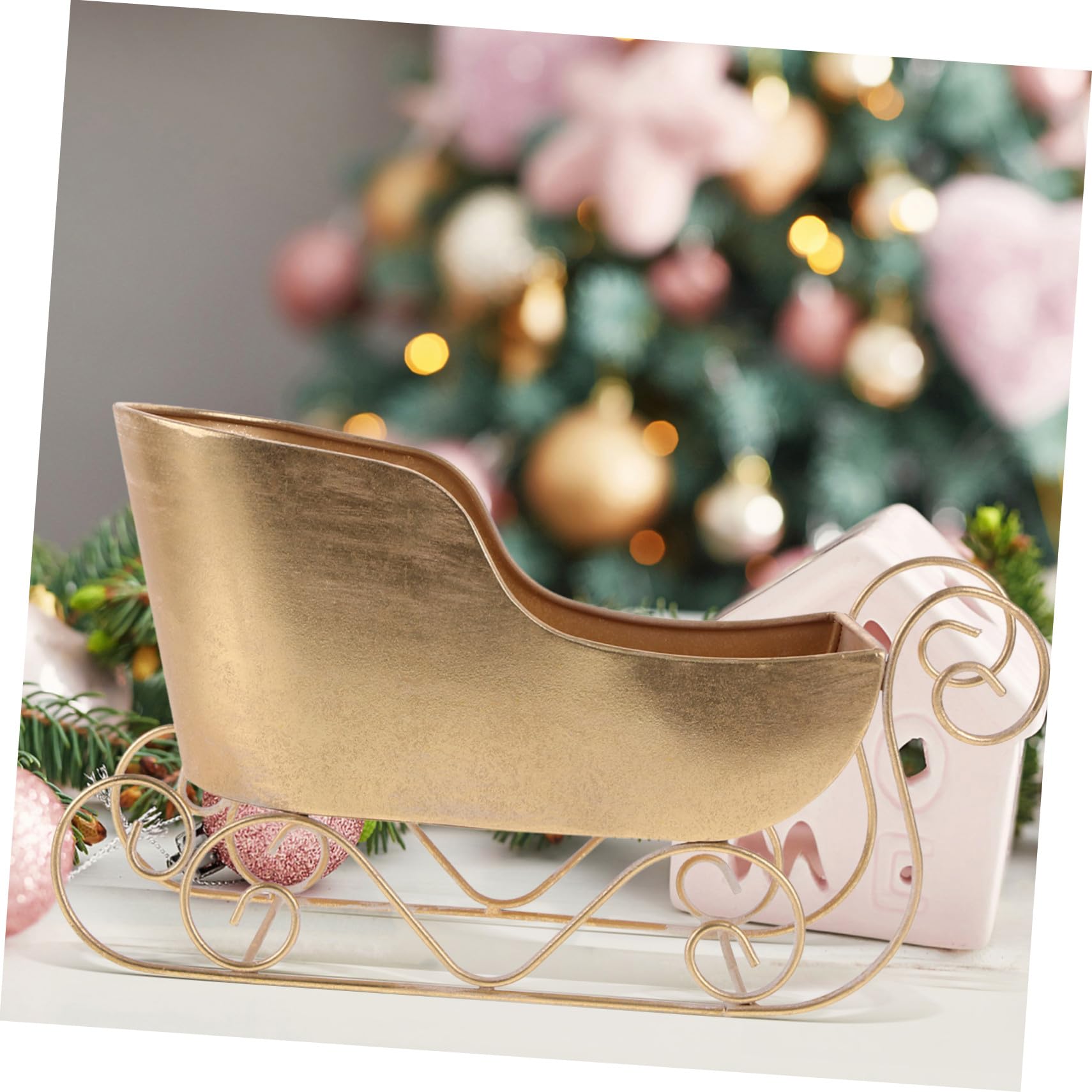 Weihnachtliche Mini Schlitten Deko aus Robustem Festliche Tischdekoration für Weihnachten Vielseitig als Baum und Partyanhänger Geeignet Stilvolles und Fotorequisite