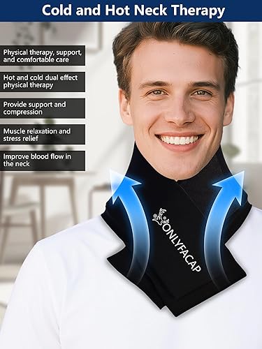 Miniatura 5 de Gel flexible de envoltura de hielo para el cuello, proporciona 20 minutos de terapia continua de compresión de calor y frío, bolsas de hielo para