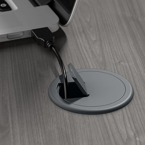 Miniatura 6 de Bush Business Furniture Cabot - Escritorio para oficina en casa con almacenamiento y herrajes cromados, elegante mesa de computadora con cajones, 60