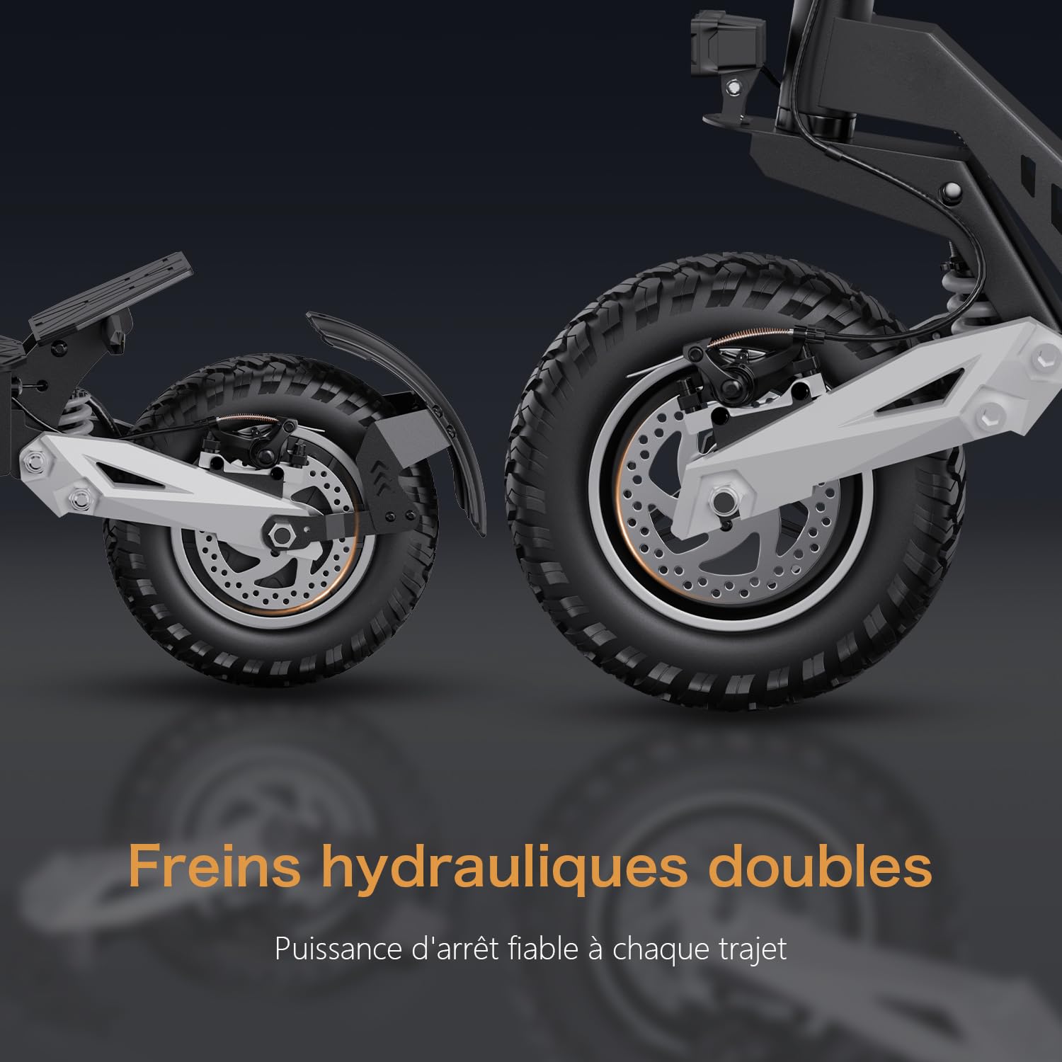 RAYI T10 Trottinette Électrique Adulte Puissante 500W, 48V 13.5Ah, 35-49km Autonomie, 11" Tout Terrain, Pliable, Freins à Disque, IP54