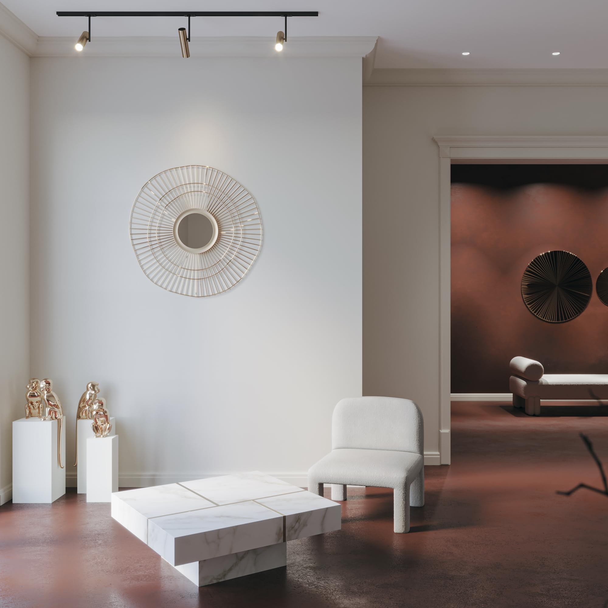 Lampada Da Soffitto Focus Oro Opaco Alluminio IP 20 AC 220-240 10 W Per Cucina, Sala, Studio, Camera Da Letto