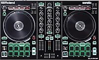 Vista 3 de Roland DJ-202 Paquete de controlador DJ con soporte, auriculares y paño de pulido Austin Bazaar