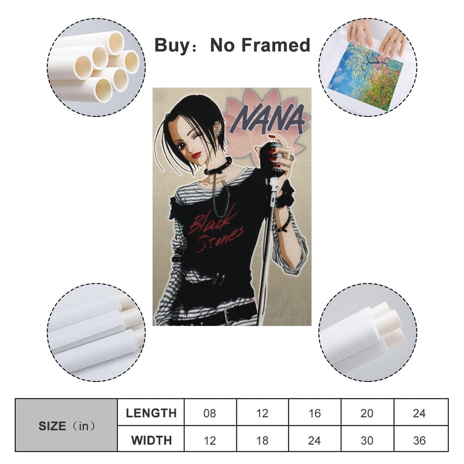 Amazon.co.jp: NANA ブラックストーンズ アニメポスター 装飾絵画