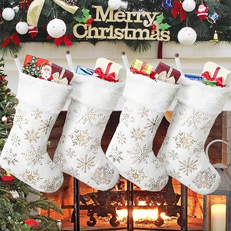Elegant Christmas Stockings (Set of 4)