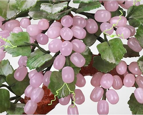 Miniatura 4 de QQXX Árbol de cristal, árbol del dinero hecho a mano, árbol de dinero de la fortuna de jade de vid de uva, decoraciones de cristal para el hogar,
