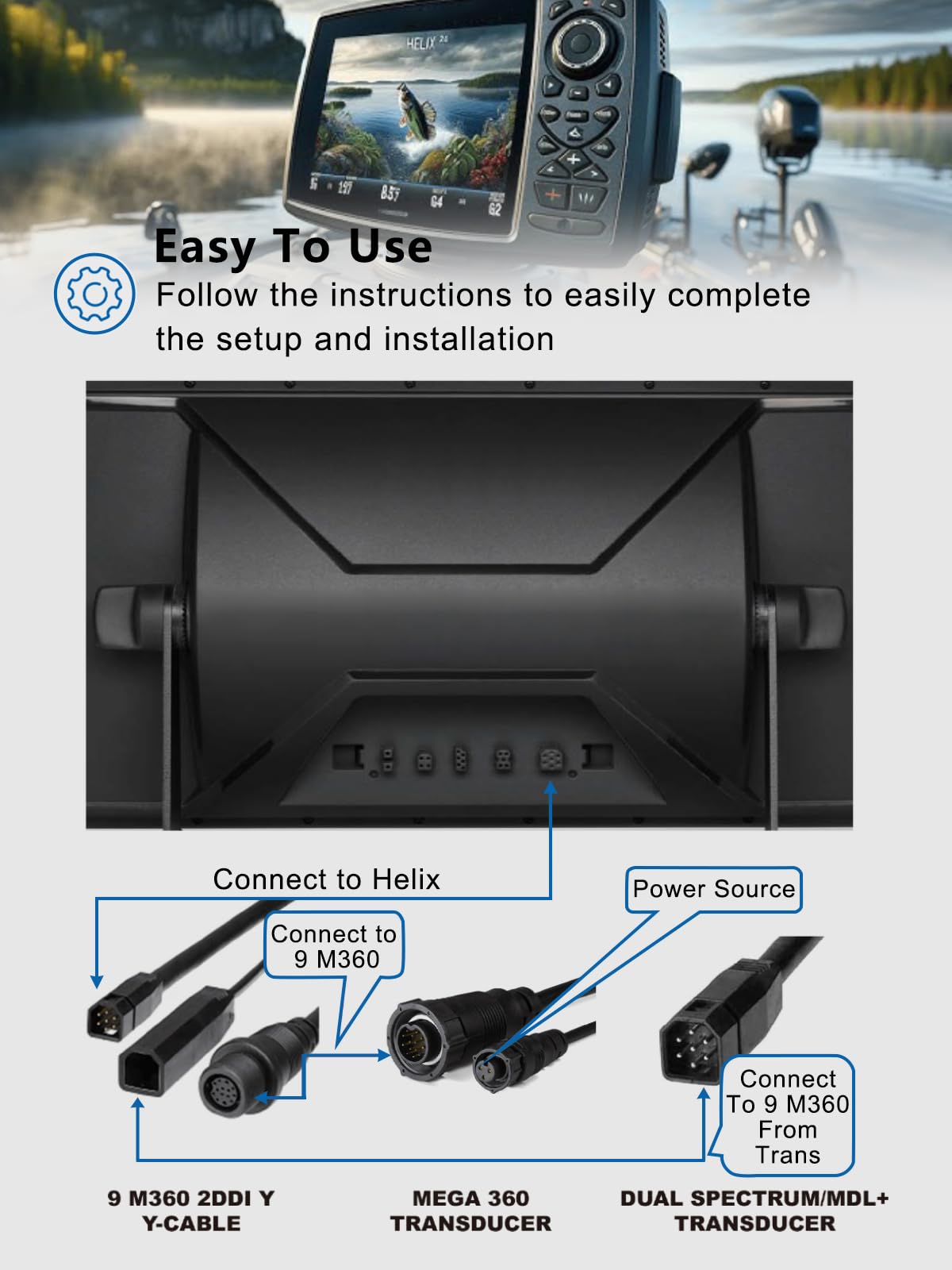 yourour Replacement for Humminbird ‎720107-1, 9 M360 2DDI Y - MEGA