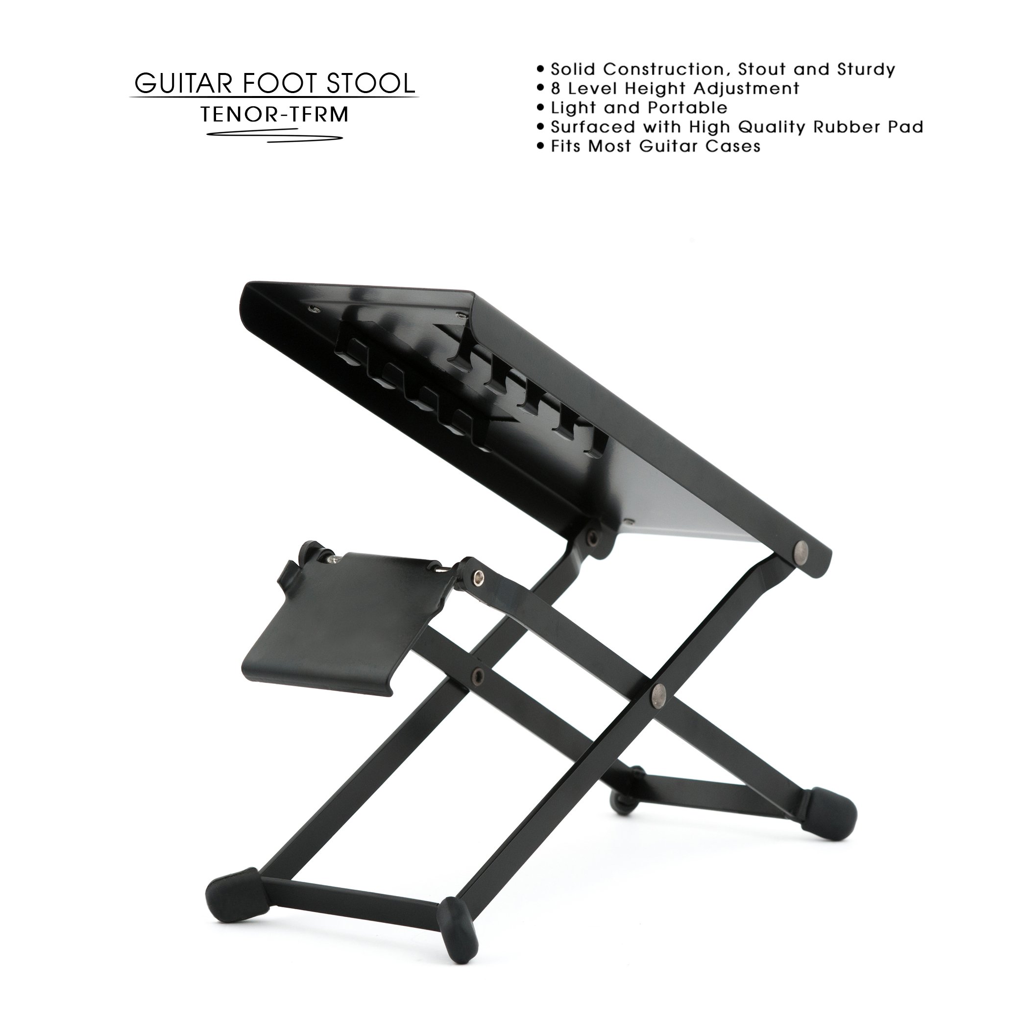 Buy Tenor TFRM Professional Metal Guitar Foot Rest, Sturdy Guitar Foot Stool, Guitar Support for