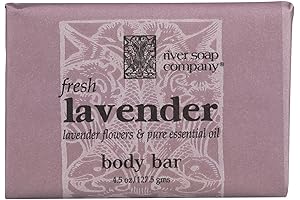 4.5 OZ Lavender Soap Bar from the River Soap Company