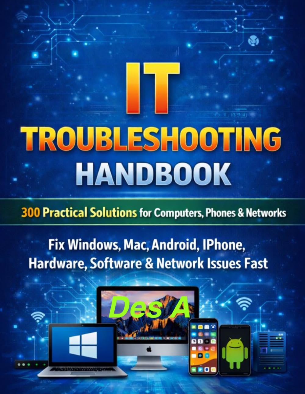 IT Troubleshooting Handbook 300 Practical Solutions for Computers, Phones & Networks: Fix Windows, Mac, Android, iPhone, Hardware, Software & Network Issues Fast