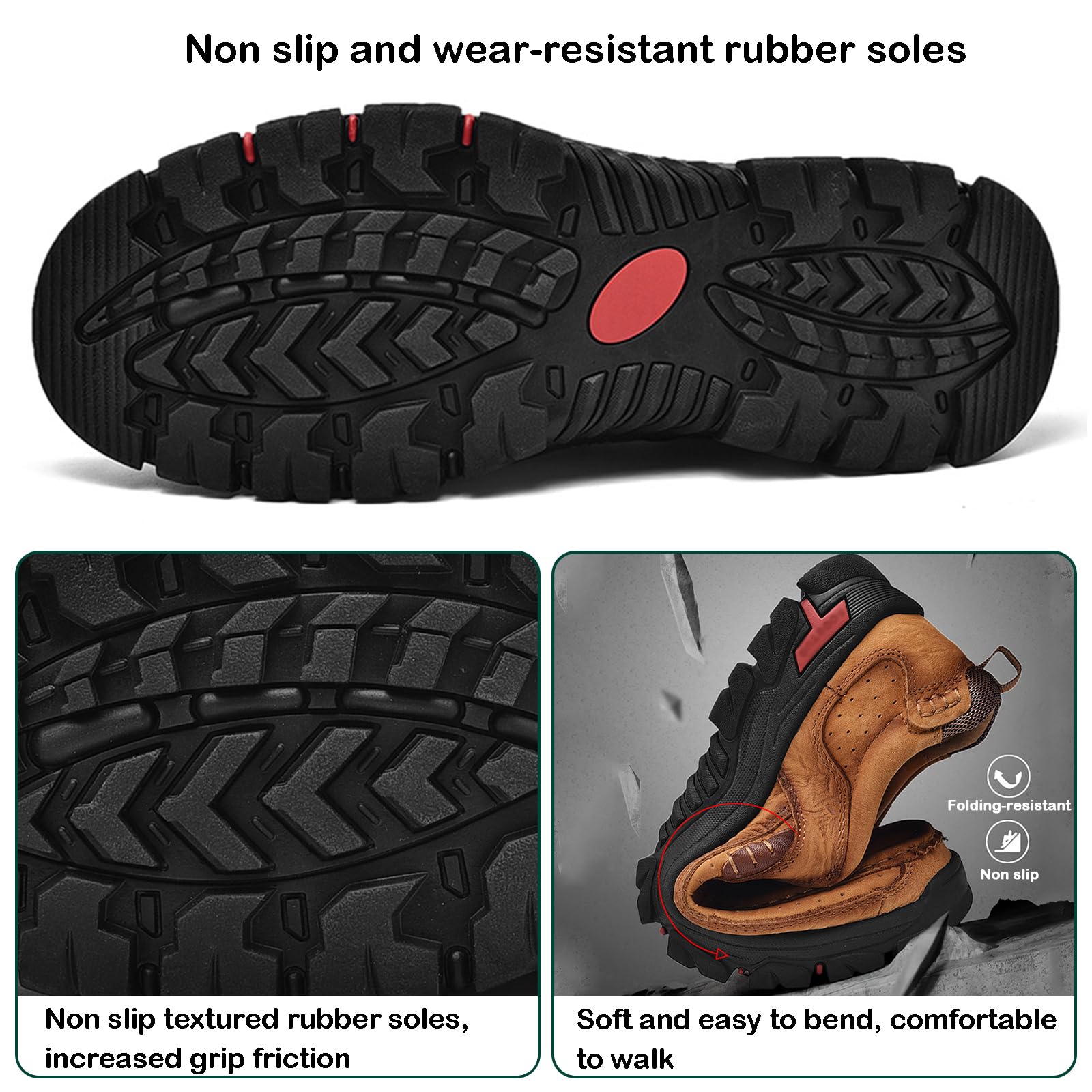 Buty męskie mokasyny biznesowe wodoodporne skórzane buty trekkingowe oddychające wygodne i swobodne