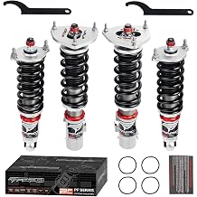 FAPO PF Coilovers 32 Level Damper for Subaru Baja BT 2003-2006, for Subaru Outback BE/BH 2000-2004, for Subaru Legacy 1998-2004 Height Adjustable Mono-Tube Lowering Suspension Strut Kits