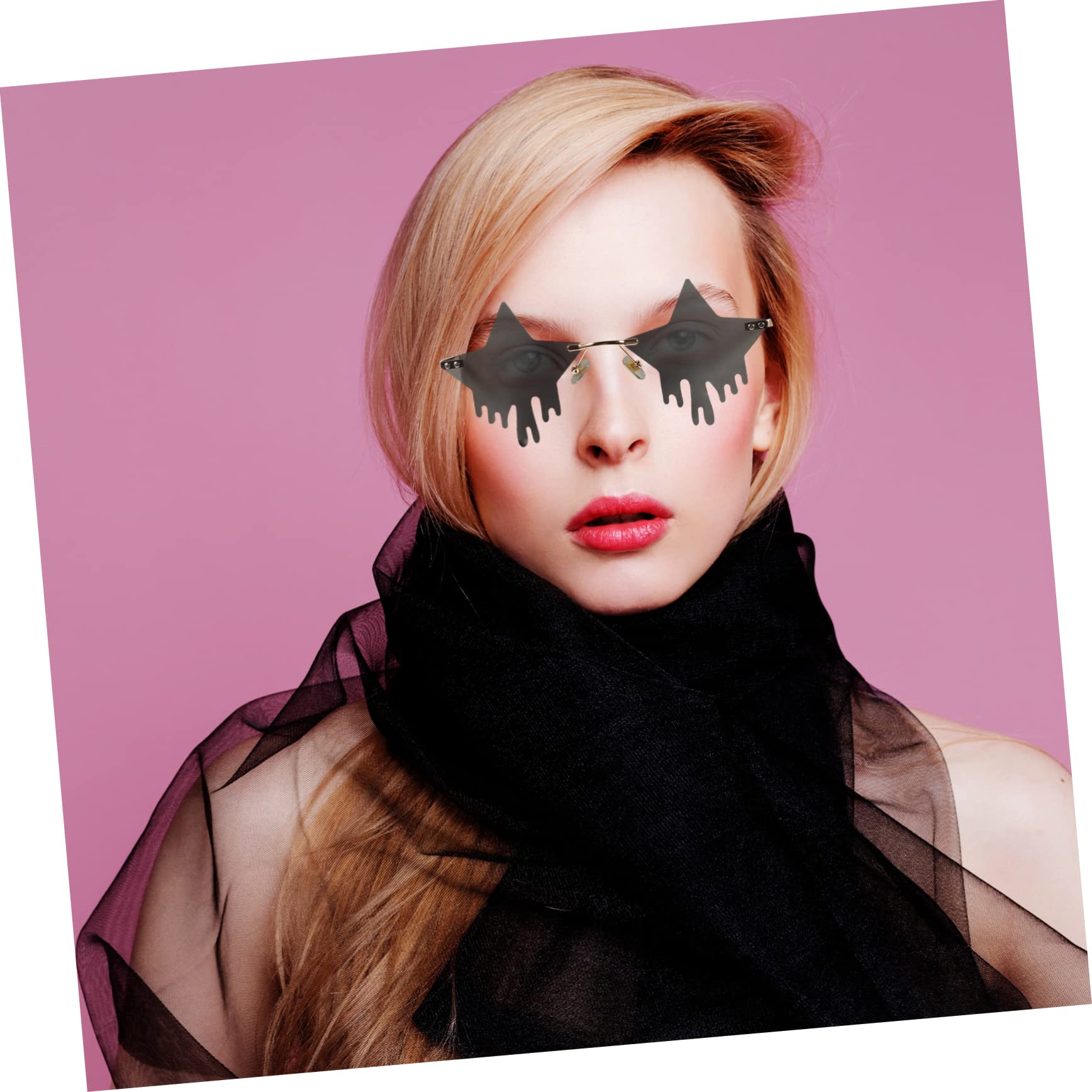 STOBOK 5paare Party Sonnenbrille Im Star-design Lustige Rahmenlose Sonnenbrille Für Feiern Festivals Und Leichte Strapazierfähige Accessoires Für Unvergessliche