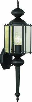 Thomas Lighting SL92437 Brentwood Collection 1 Light Outdoor Wall Sconce, Matte Black