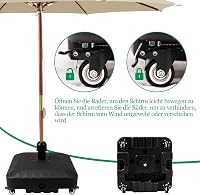 SISKEYCOOC Prémium Napernyőtalp 20L Kerekekkel - Kerek Ernyőtartó Kertbe, Erkélyre, Strandra - Vízzel/Homokkal Tölthető Stabil Állvány

AI:  5