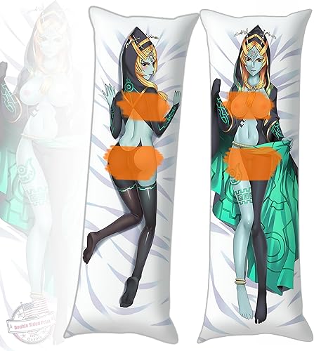 Juego de anime japonés de 19 x 59 pulgadas, funda de almohada corporal de Dakimakura con piel de durazno para abrazar, decoración de ropa de cama de