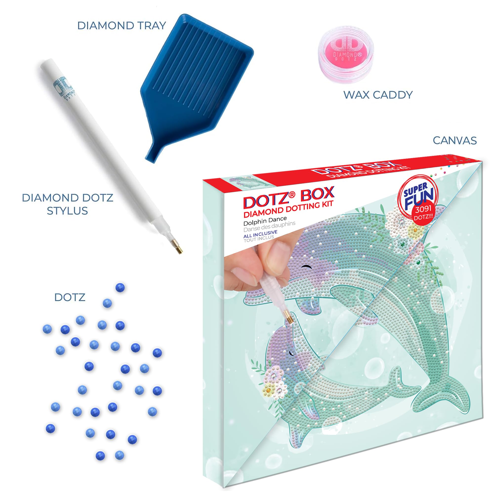Diamond Dotz DOTZIES – Kit Diamond Painting Paw Patrol – 6 Motivi Per Bambini