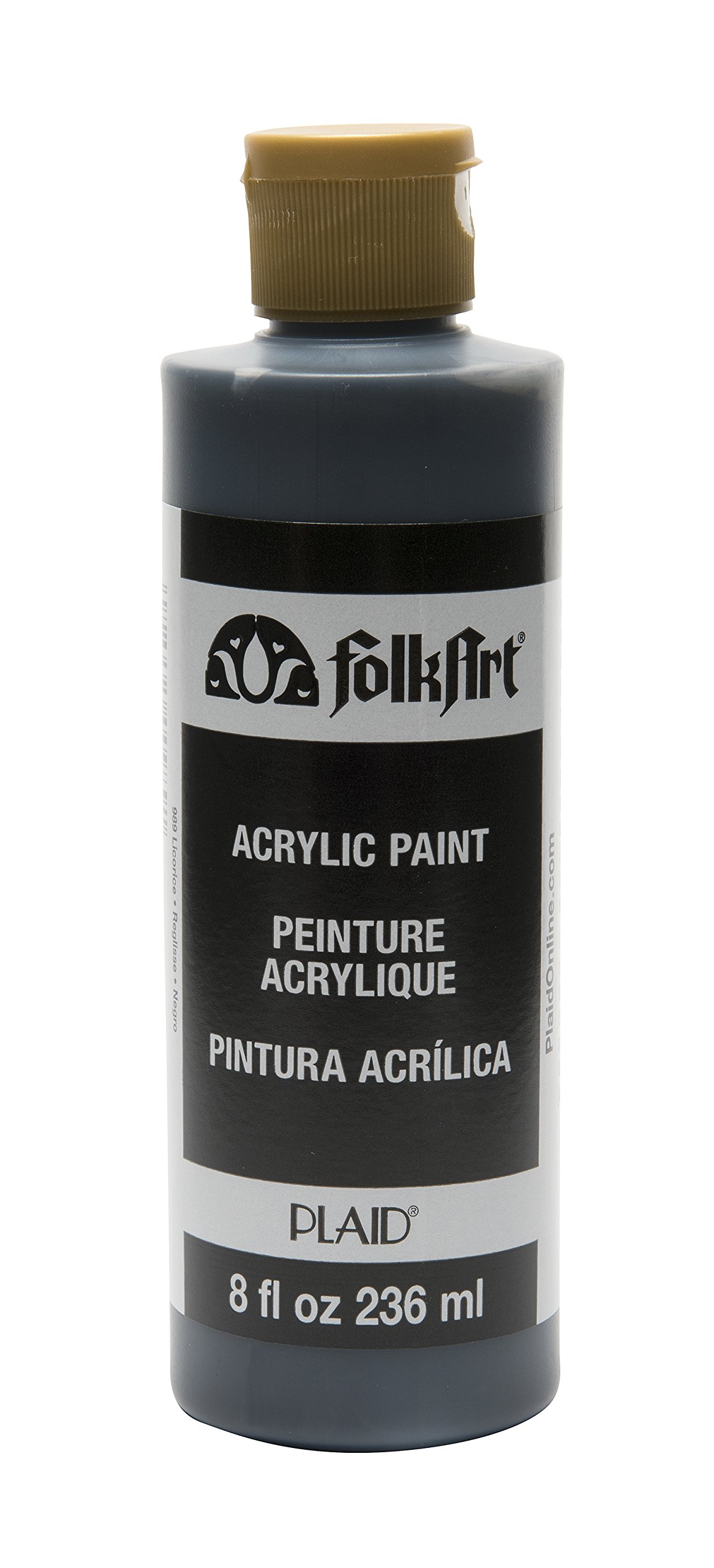 FolkArt Acrylic Paint in Assorted Colors (8 oz), Licorice