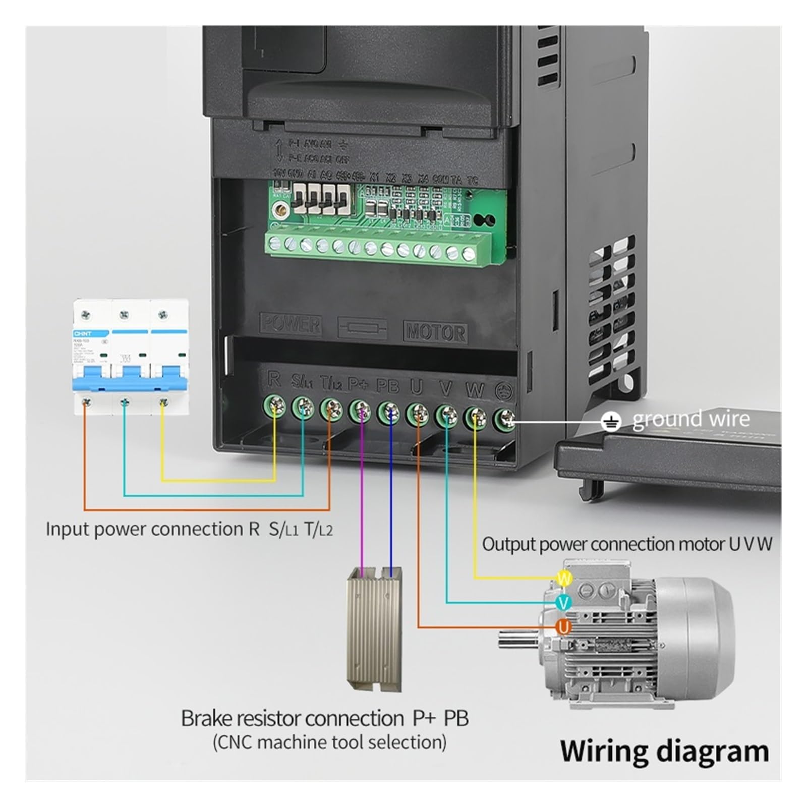 VFD Frequenzumrichter, 220V To 380V VFD 0.75KW/1.5KW/2.2KW/3.7KW/5.5KW 1phase To 3 Phase Output Variable Frequency Drive Motor Speed Control Inverter(5.5KW 220V to 380V W)