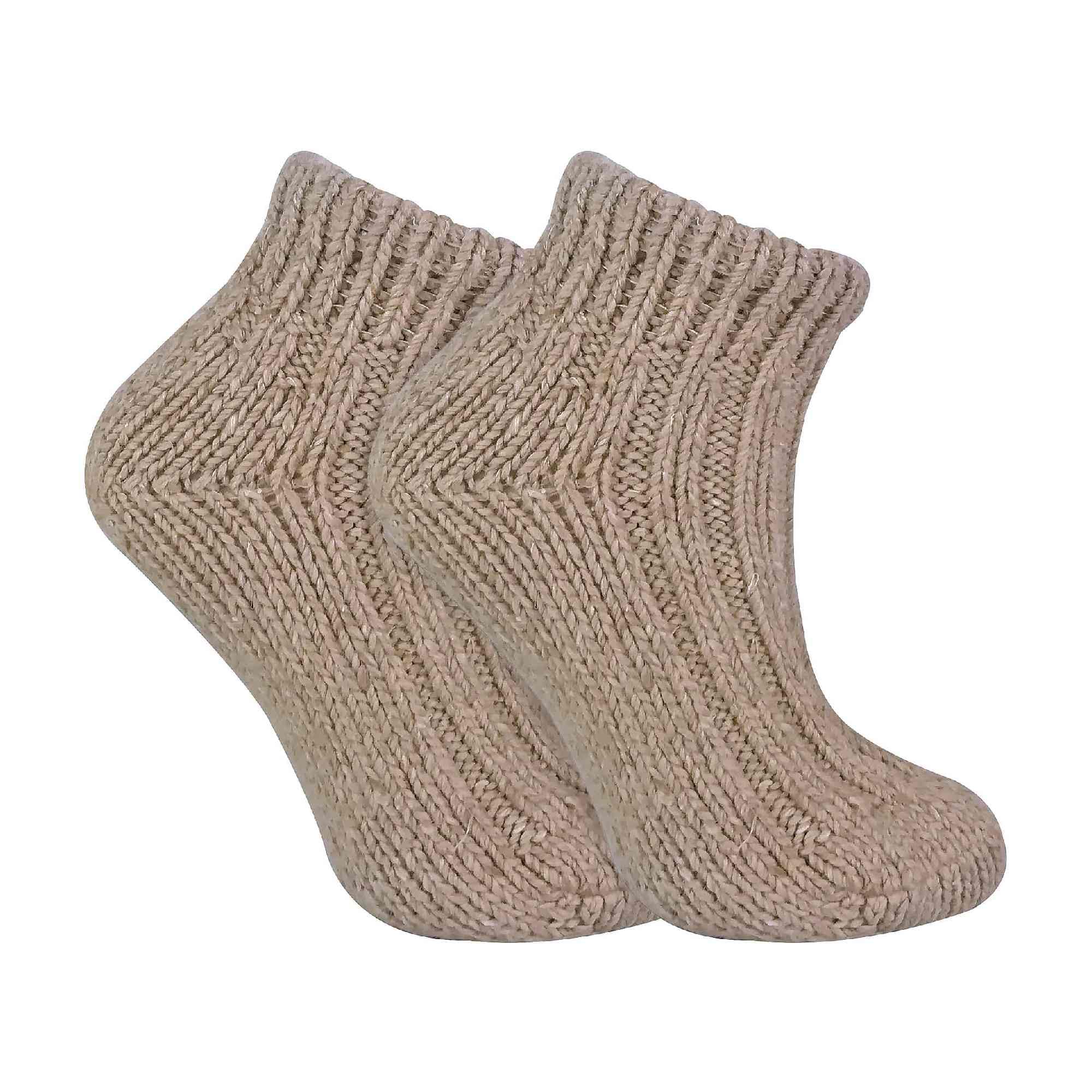 Sock Snob - Ladies Chunky Knit Winter Warm Low Cut Wool Ankle Boot Socks