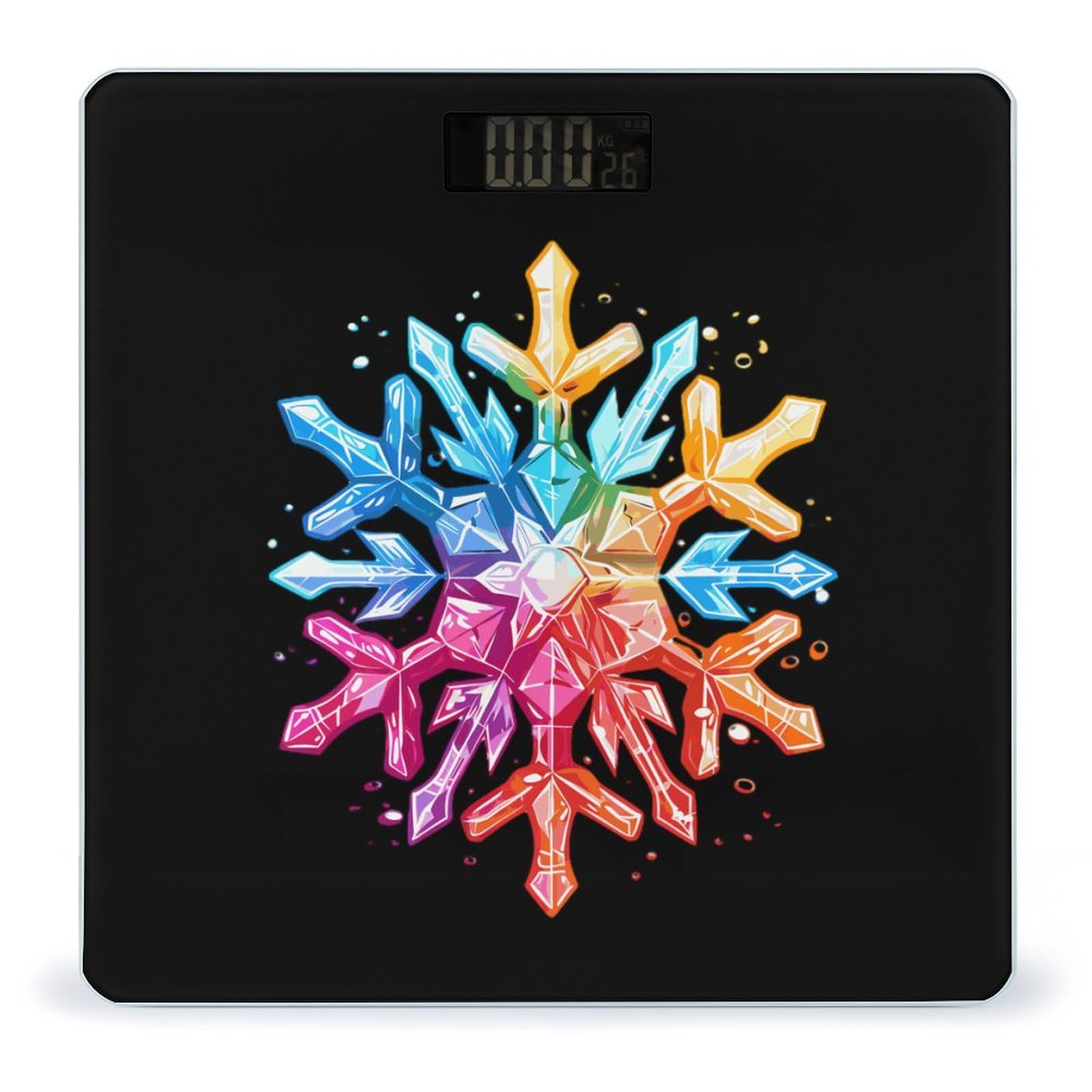 LGBT Snowflake Gay Proud Xmas Rainbow Scale for Body Weight Bathroom Digital Body Weight High Precision Scale for Home Office