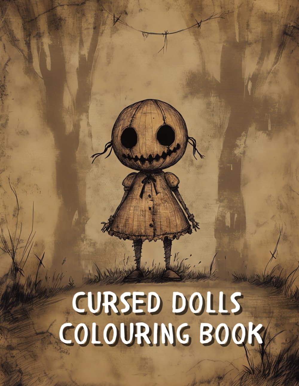 Cursed Dolls Colouring Book: A Scarily Creepy Mindfulness Activity