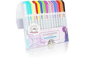 10 Pack of Highlighter Double Ended Mild Color Fluorescent Highlighters