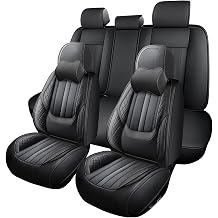 Fit LX570 Car Seat Covers for Lexus LX 570 2008-2021, Breathable Comfortable Nappa Leather Seat Covers Full Set with Headrests,Anti-Slip Waterproof Automotive Seat Cover ProtectorsBlack All