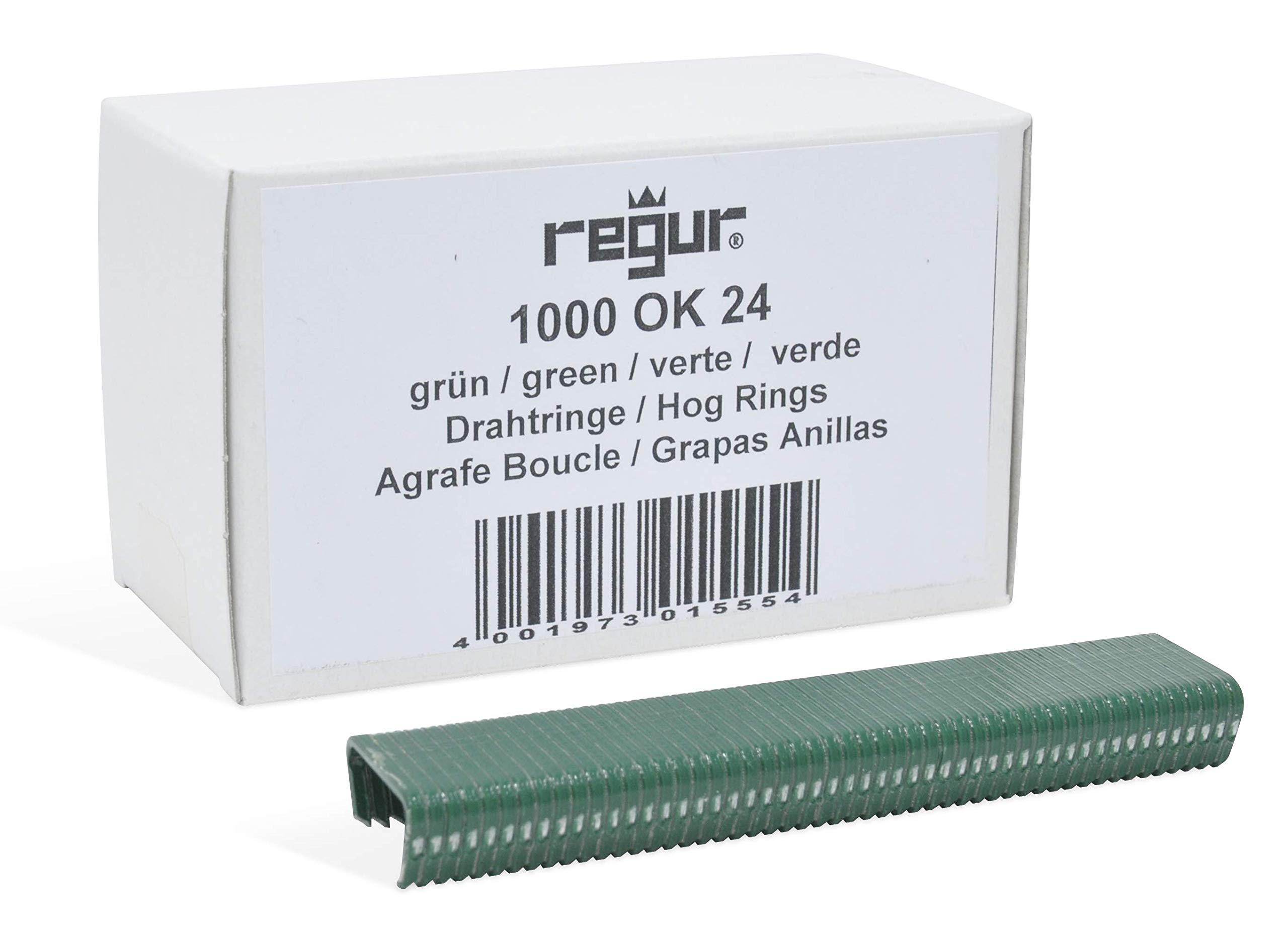Regur Ok Lot de 24 anneaux en D Vert