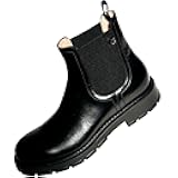 Genuine IAGO Men's Black Leather Chelsea Ankle Gancini Dress Boots (Salvatore, Nero