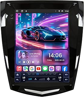 [8Core 4G+64G] Car Stereo Radio for Cadillac ATS XTS SRX CTS 2013-2018: 9.7" HD Touch Screen with Wireless Carplay Android Auto 5G WiFi Bluetooth GPS FM/AM/RDS DSP SWC Backup Camera