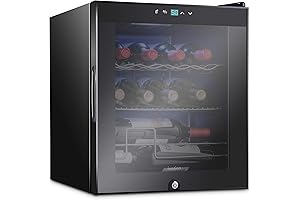 Ivation 12-Bottle Compressor Wine Cooler Cabinet Furniture