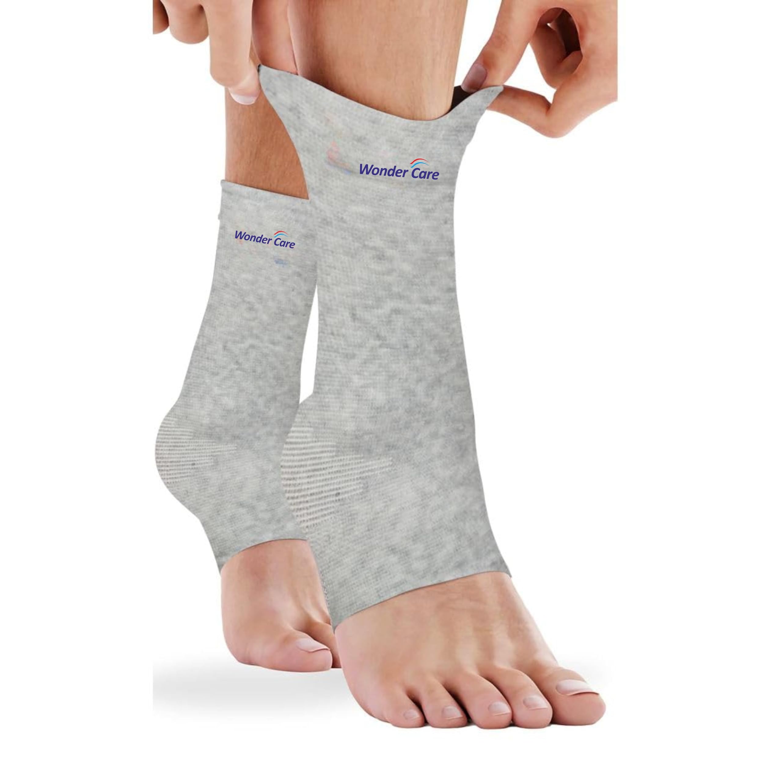 Wonder Care Ankle Support Brace & Sleeve for Men & Women – Heel Pain Relief, Ligament Tear, Sprains – Ankle Binder for Pain Relief, Ankle Brace for Women & Men (L)[1Pair]
