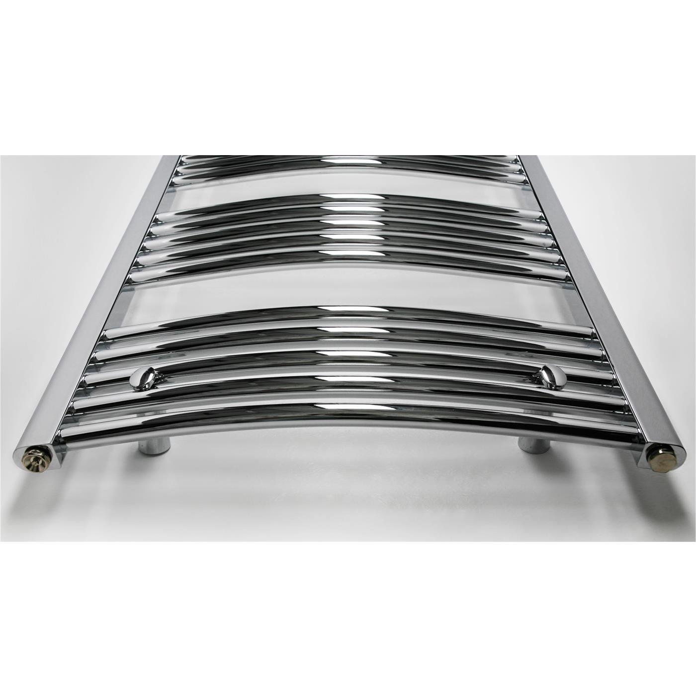 Radiateur électrique Seche-Serviette Chromé 300 Watts, Barres courbées-775htx500l