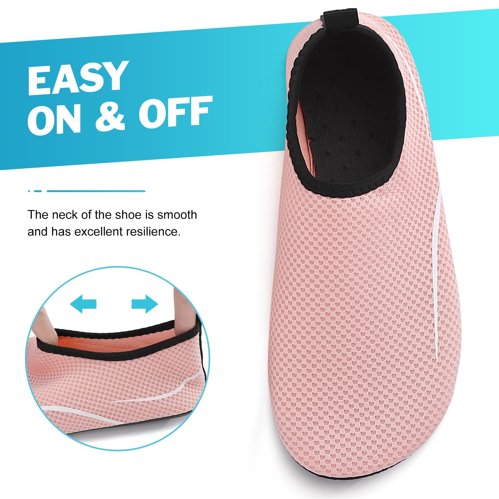 RUOMU Scarpe da Scoglio Donna Uomo da Immersione Scarpette da Surf Water Shoes Barefoot per Bagno Spiaggia Mare Snorkel Yoga, Gr.34-47