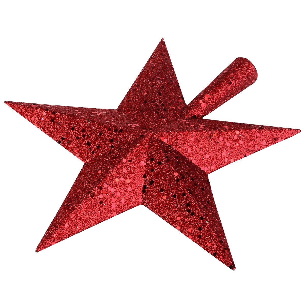 Nicexmas Christmas Tree Top Star Topper Star Tree Ornament Red (23 cm) Rot (11.5cm) - Image 4