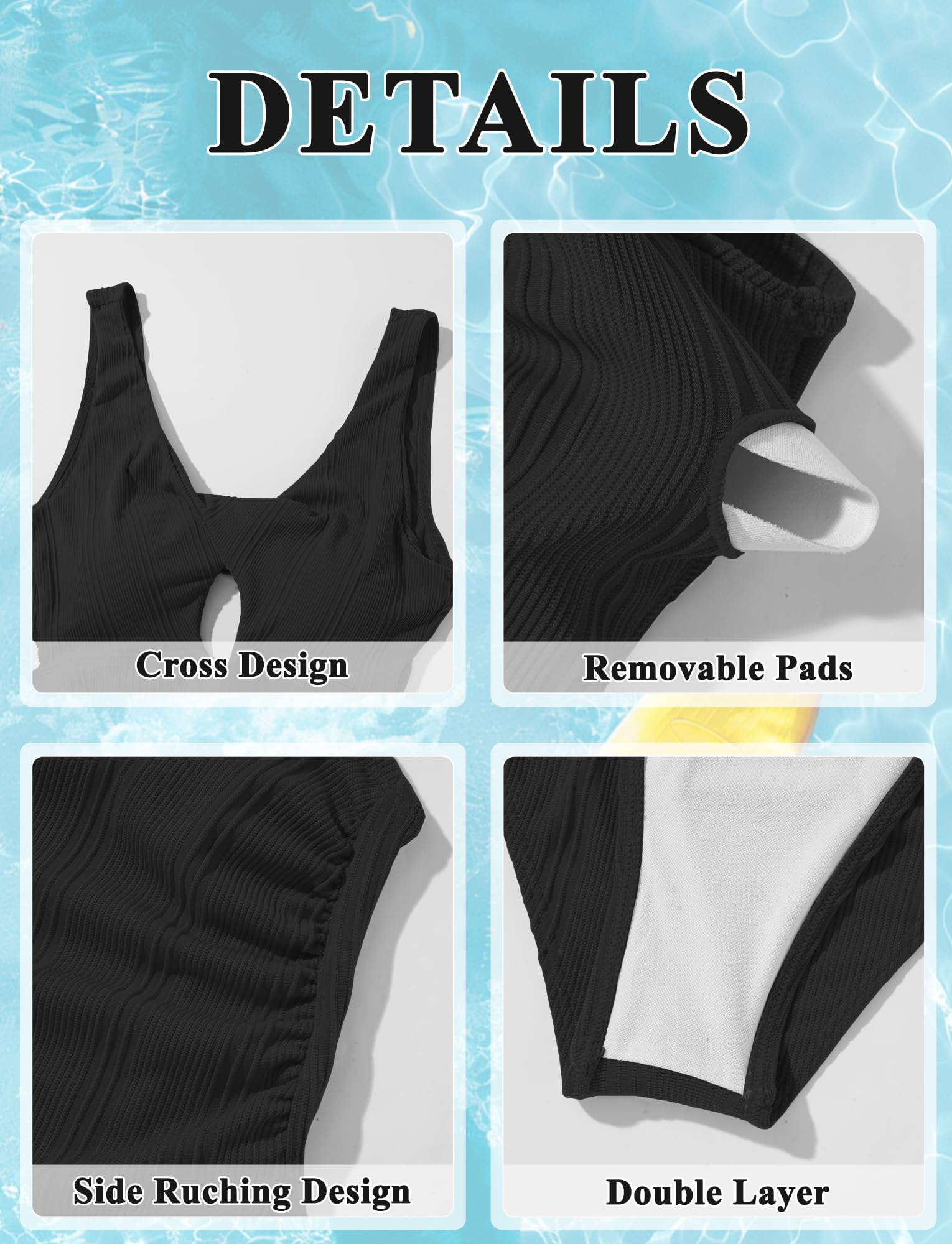 FEOYA Traje de baño de maternidad de una pieza para embarazo, traje de baño para mujer, cuello en V, nudo de corbata, cómodo bikini elástico para playa, tomar el sol, S-XL