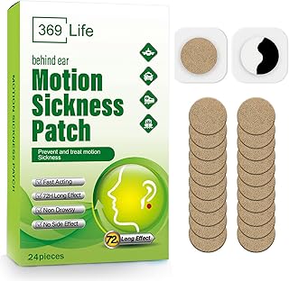 Motion Sickness Patches, Sea Sickness Patch with Waterproof and Non Drowsy 24 Count