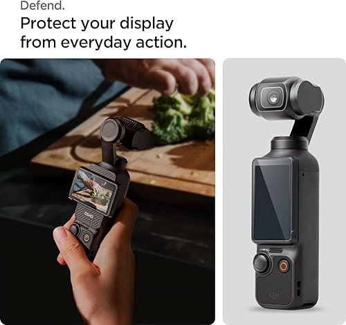 Miniatura 3 de Spigen Protector de pantalla de vidrio templado GlasTR Slim diseñado para DJI Osmo Pocket 3 2 unidades  Protector de pantalla táctil trasera