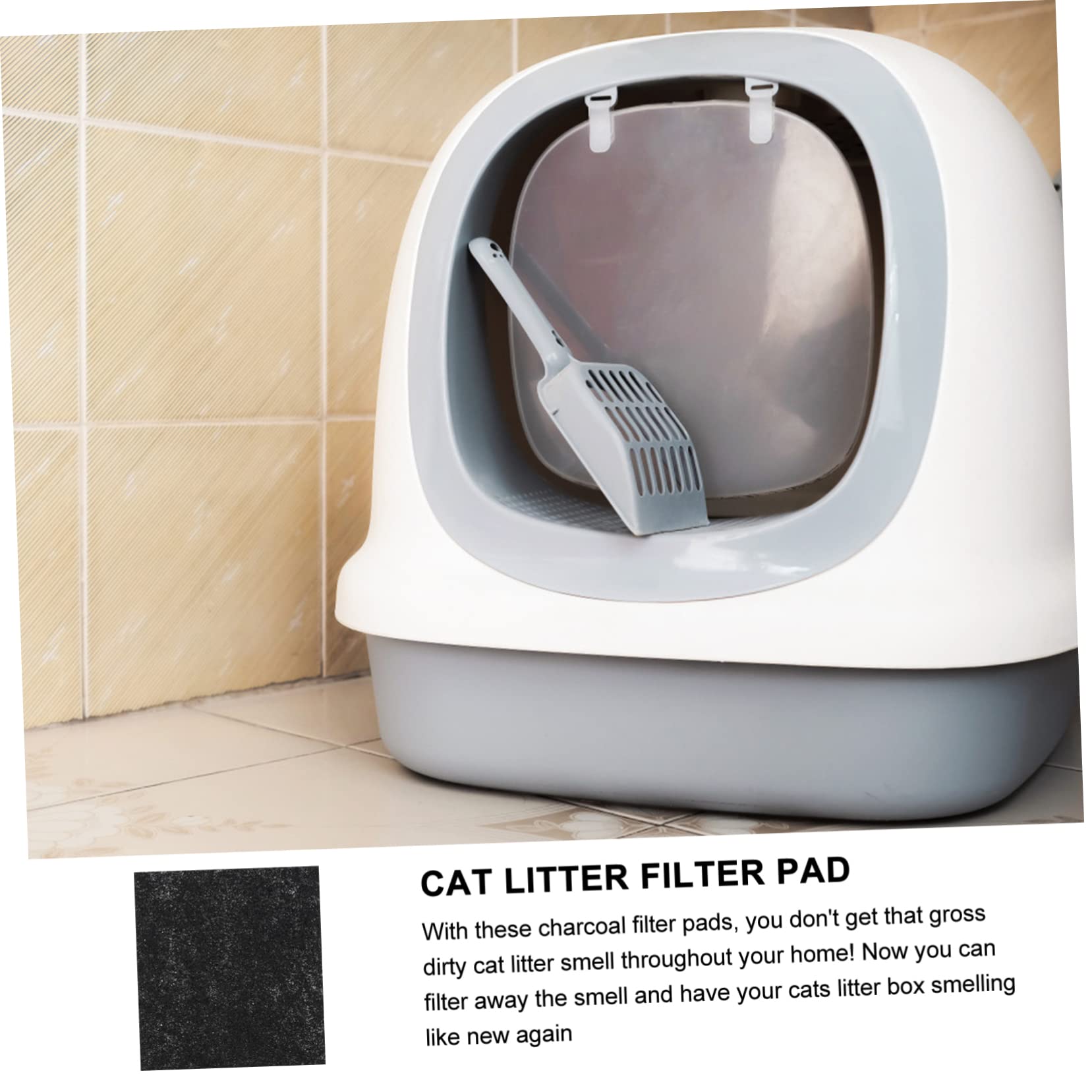 Happyyami 72stücke Aktivkohle Filterplatten Für Katzenstreu Geruchsneutralisierer Für Katzentoiletten Effektive Luftreinigung Für Frisches Zuhause