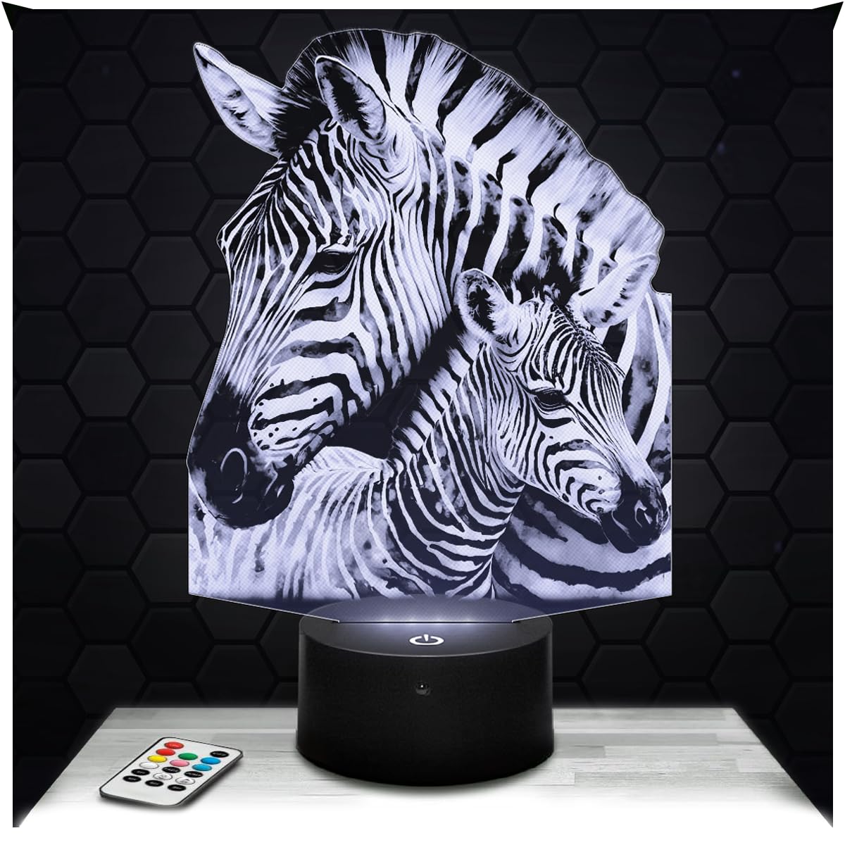 Lampephoto.fr - Zebra Wild Animal Africa 3D Lamp Decoration Gift idea for Men and Women, Zebra Object, Adult Night Light, Bedroom Decoration, Original Christmas, Gift idea for Men and Women