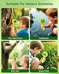 Borescope Snake Camera with Light for Kids, Outdoor Educational STEM Toys, Science Gifts for 5 Year Old Boy, Camping Nature Activities, Best Birthday Gift for Boys, Girls Ages 4,5,6,7,8,9,10(Green)