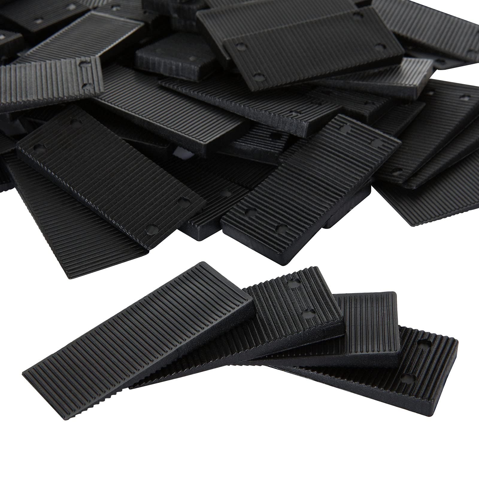 CYEAH 200 szt. plastikowych podkładek do poziomowania, wielofunkcyjne sztywne plastikowe podkładki, wysokiej jakości miękkie podkładki do mebli restauracyjnych, podkładki toaletowe, mocne, antypoślizgowe, idealne na stoły, toalety i nie tylko