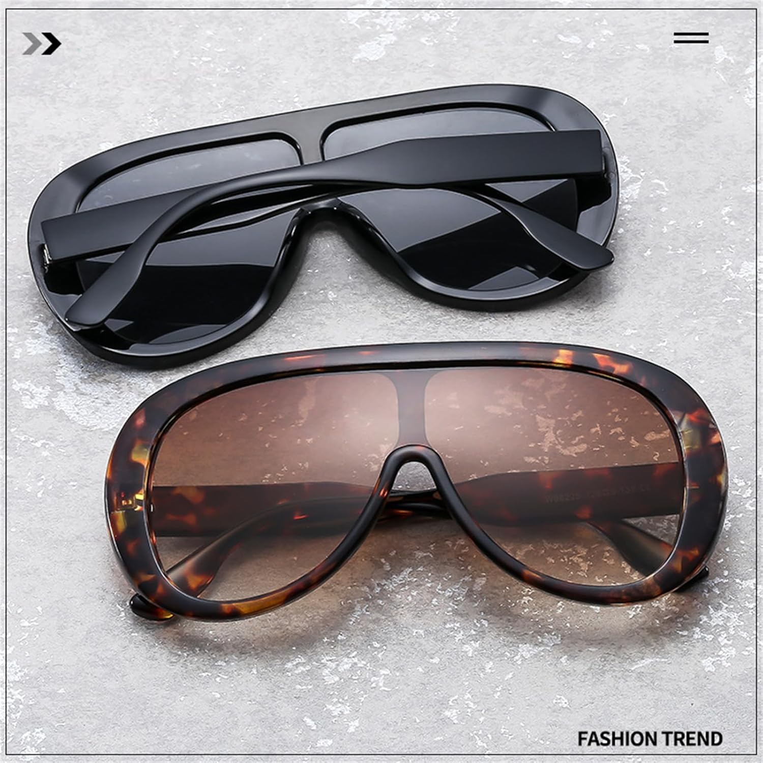 willochra Oversized Pilot Sunglasses Women Fashion Big Frame One Piece Sun Glasses Mask Goggle Trendy Metal Frame Oval Shades - Image 5