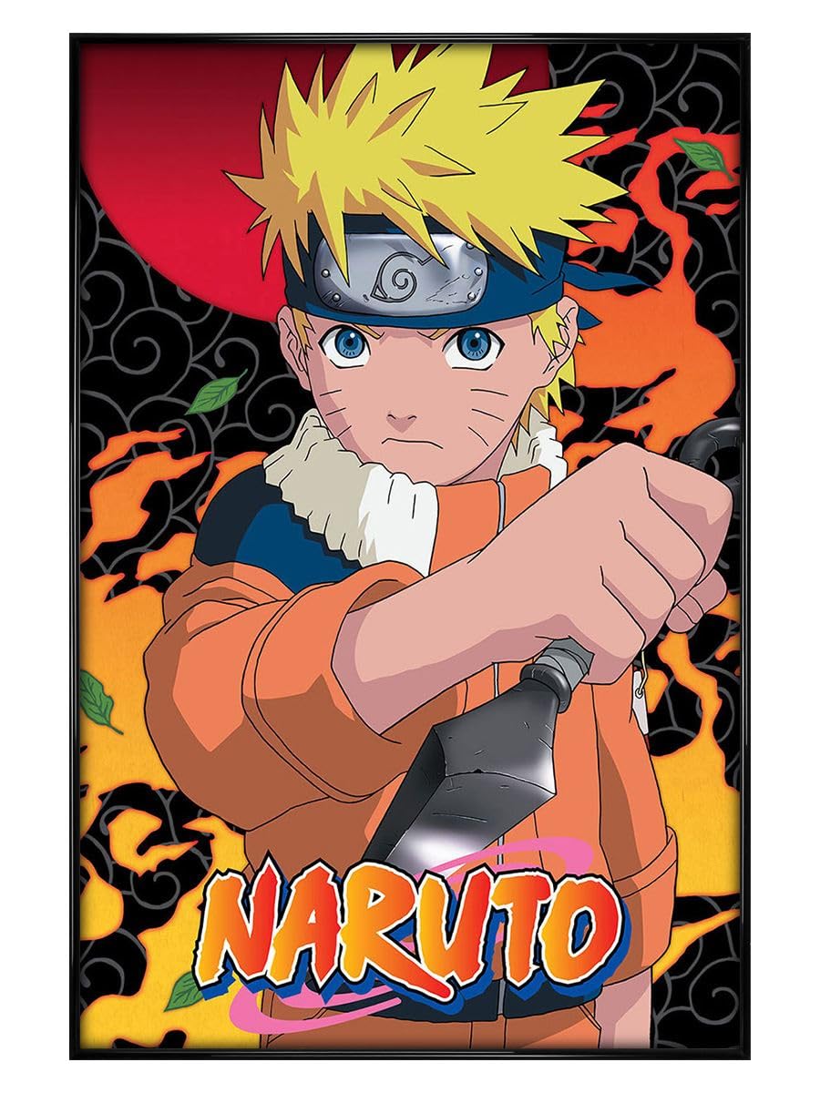 Grindstore Black Naruto (Naruto) Maxi Poster - Gloss Framed