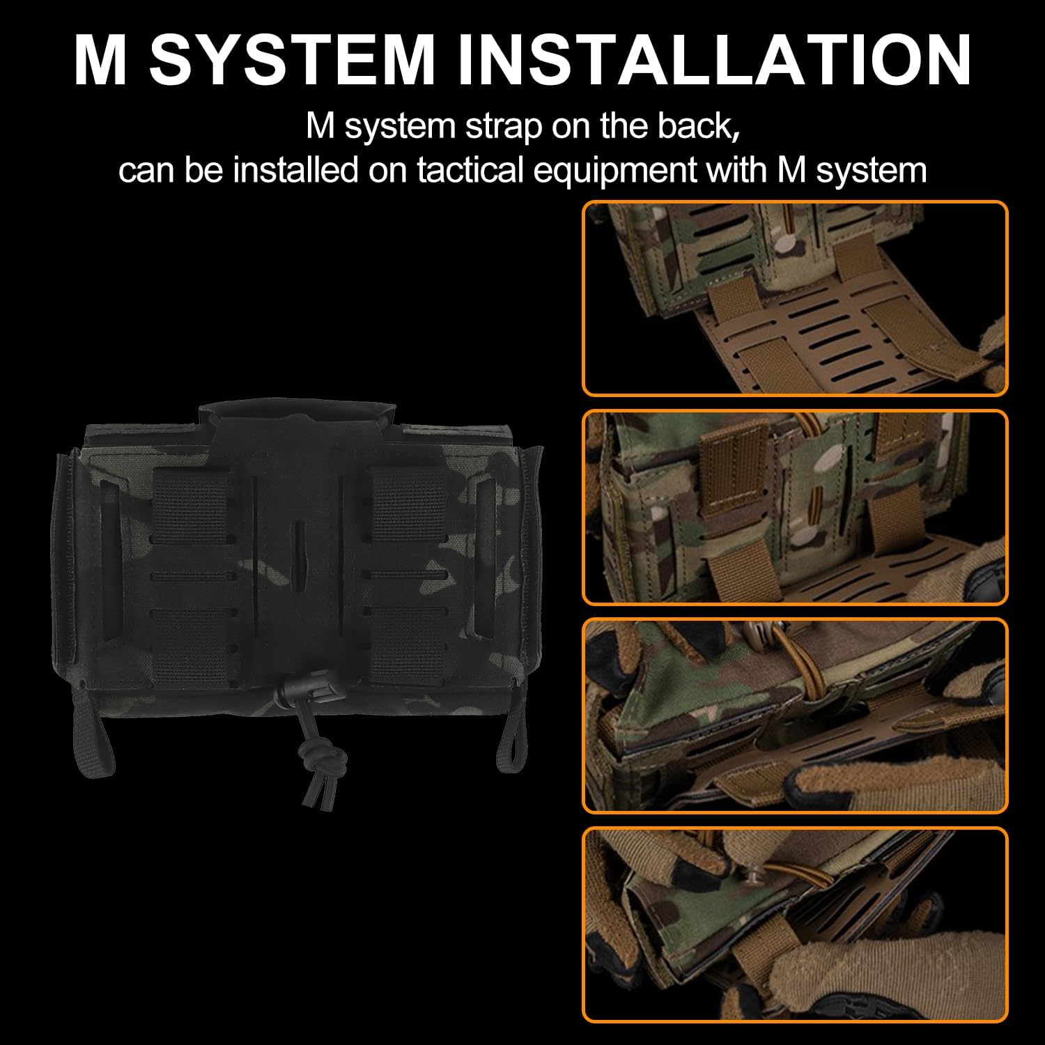 Tactical First Aid Pouch Split Design Empty IFAK Medical Bag EMT Tool Trauma Pouch for Outdoor Duty Belt Molle Vest Hunting