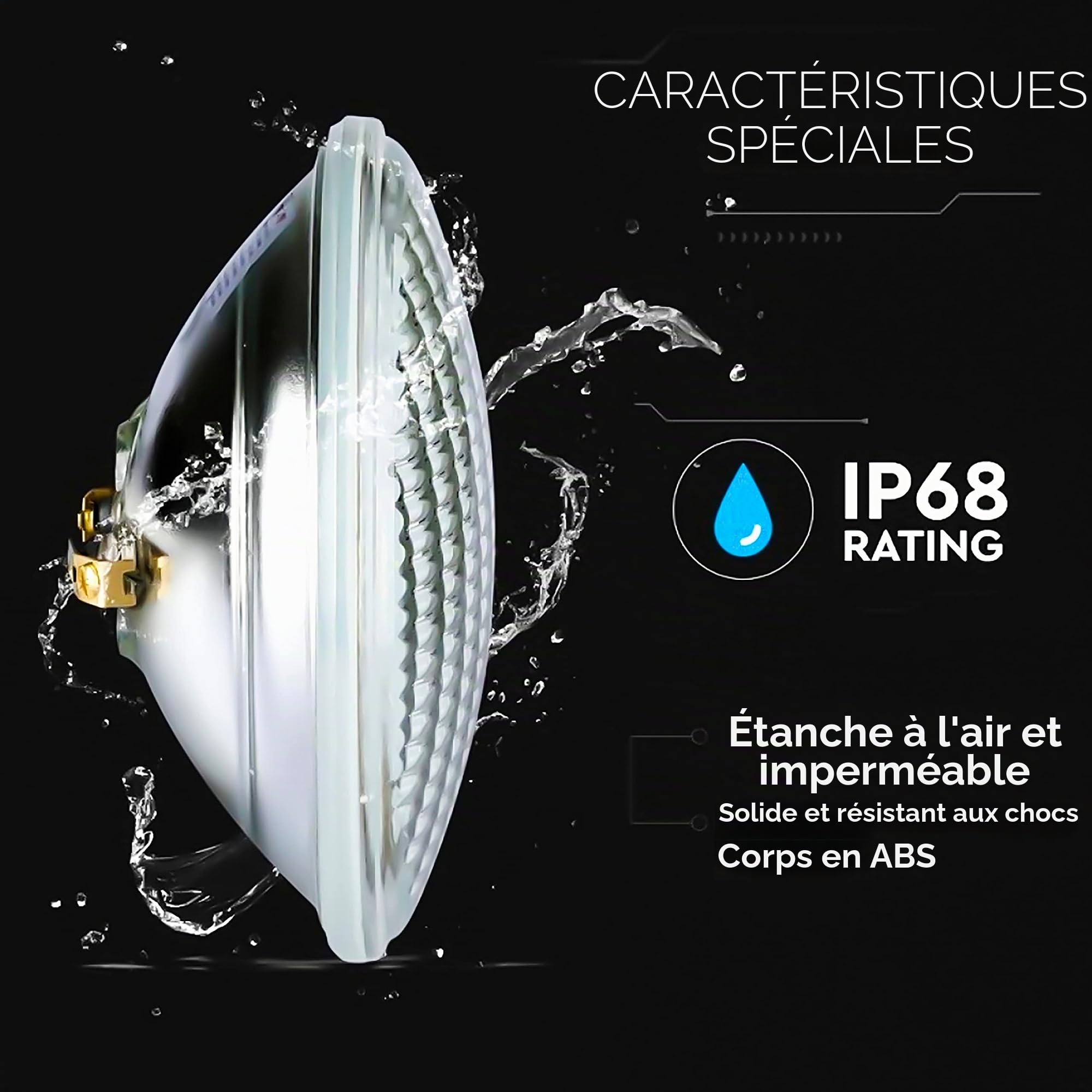 V-TAC Lampe LED Piscine Multicolore RGB 12W - AVEC TÉLÉCOMMANDE - PAR56 - Lampe en Verre Antichoc IP68 pour l'Éclairage des Piscines et Fontaines - 1260 Lumens - Lumière Colorée